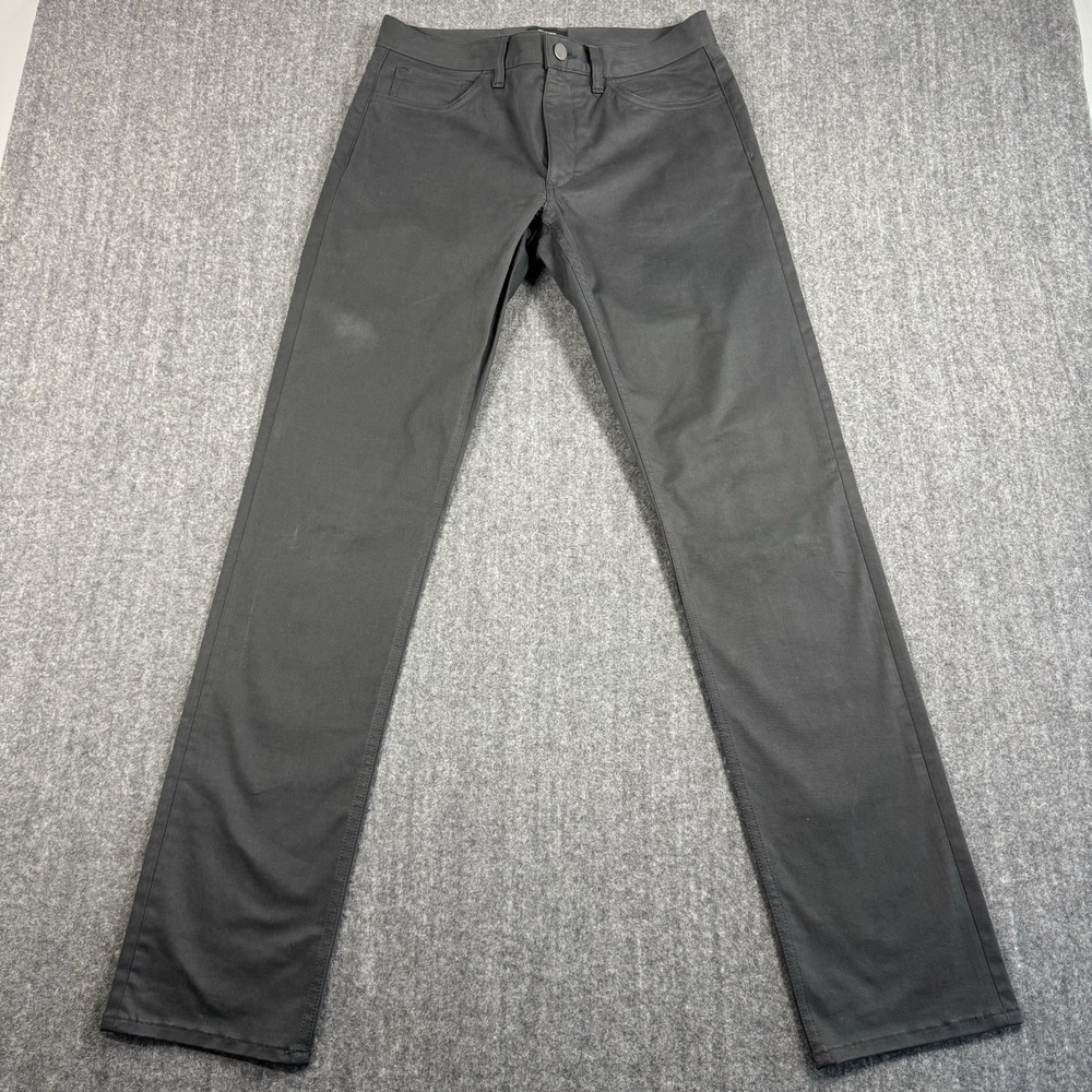 Theory Haydin Men's Size 30 Black Straight Slim Fit Stretch Pants Cotton Flaw
